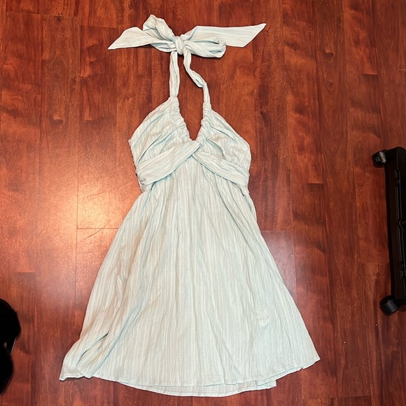 Amazon Dresses & Skirts - Amazon Light Blue Halter Mini Dress